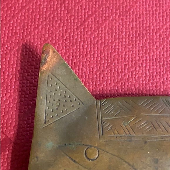 🖤SUSAN ROGGIO💕VTG brass cat brooch - Picture 6 of 12